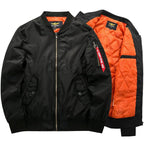 Kurtka Męska na Zamek | Prosty Krój z Kołnierzem Stójką - Arkadya Outlet - Jackets