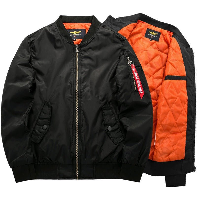 Kurtka Męska na Zamek | Prosty Krój z Kołnierzem Stójką - Arkadya Outlet - Jackets