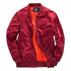 Kurtka Męska na Zamek | Prosty Krój z Kołnierzem Stójką - Arkadya Outlet - Jackets