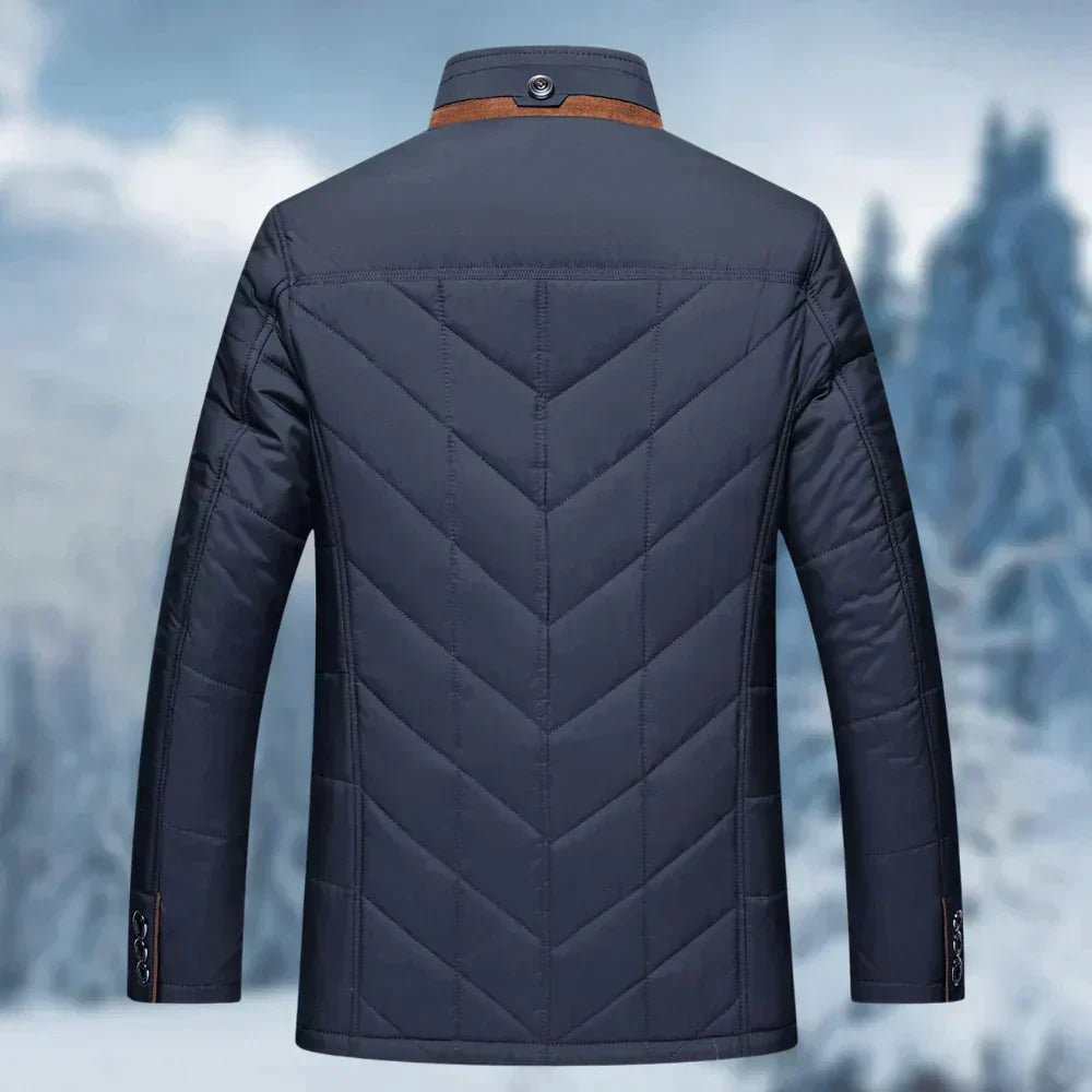 Kurtka Męska | Ocieplana z Kołnierzem Stójką na Zimę - Arkadya Outlet - Jackets