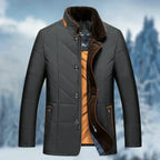 Kurtka Męska | Ocieplana z Kołnierzem Stójką na Zimę - Arkadya Outlet - Jackets