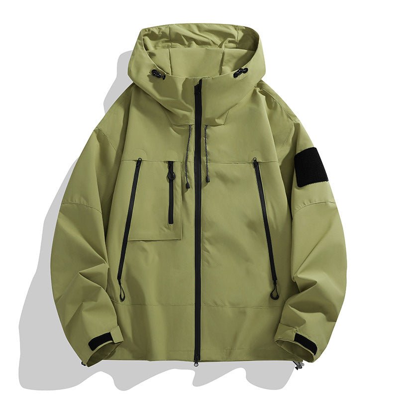 Kurtka Męska | Oversizowy krój z kapturem i zamkiem błyskawicznym - Arkadya Outlet - Jackets