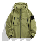 Kurtka Męska | Oversizowy krój z kapturem i zamkiem błyskawicznym - Arkadya Outlet - Jackets