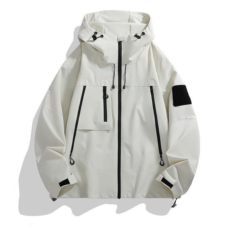 Kurtka Męska | Oversizowy krój z kapturem i zamkiem błyskawicznym - Arkadya Outlet - Jackets