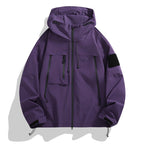 Kurtka Męska | Oversizowy krój z kapturem i zamkiem błyskawicznym - Arkadya Outlet - Jackets