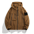 Kurtka Męska | Oversizowy krój z kapturem i zamkiem błyskawicznym - Arkadya Outlet - Jackets