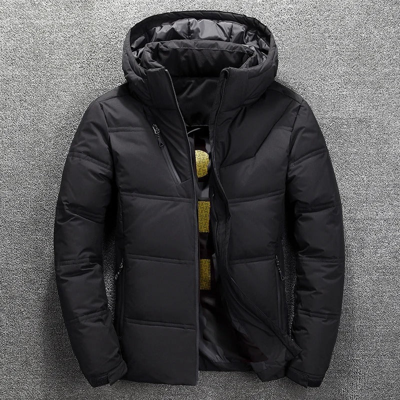 Kurtka Męska Pikowana | Pełne Zapięcie na Zamek z Kołnierzem - Arkadya Outlet - Jackets
