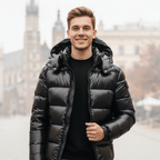 Kurtka Męska Pikowana | Slim Fit na Zimę z Ociepleniem - Arkadya Outlet - Jackets