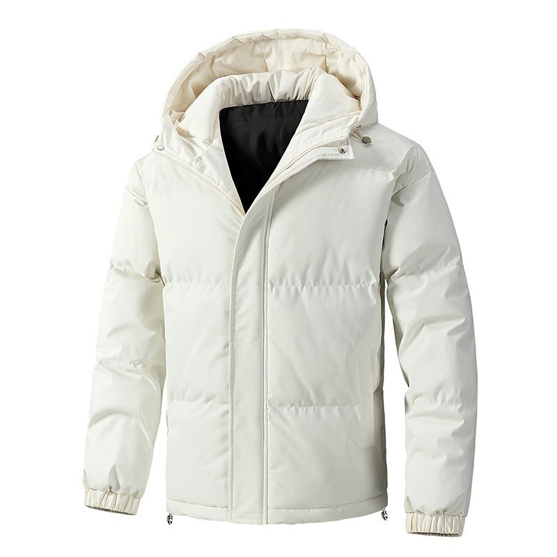 Kurtka Męska | Pikowana z kapturem i luźnym krojem zimowym - Arkadya Outlet - Jackets