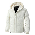 Kurtka Męska | Pikowana z kapturem i luźnym krojem zimowym - Arkadya Outlet - Jackets