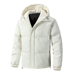 Kurtka Męska | Pikowana z kapturem i luźnym krojem zimowym - Arkadya Outlet - Jackets
