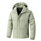 Kurtka Męska | Pikowana z kapturem i luźnym krojem zimowym - Arkadya Outlet - Jackets