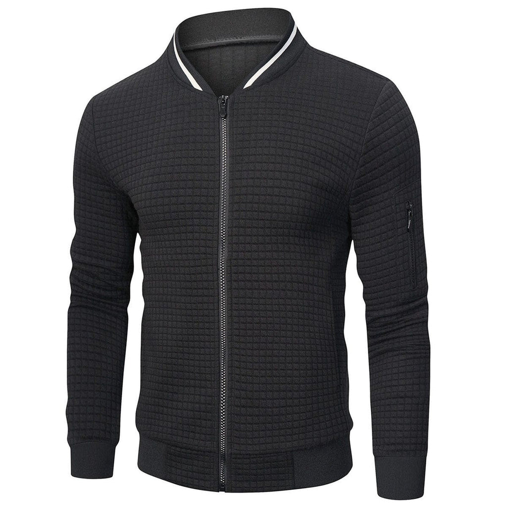 Kurtka Męska | Pikowana z zamkiem błyskawicznym i stójką - Arkadya Outlet - Jackets