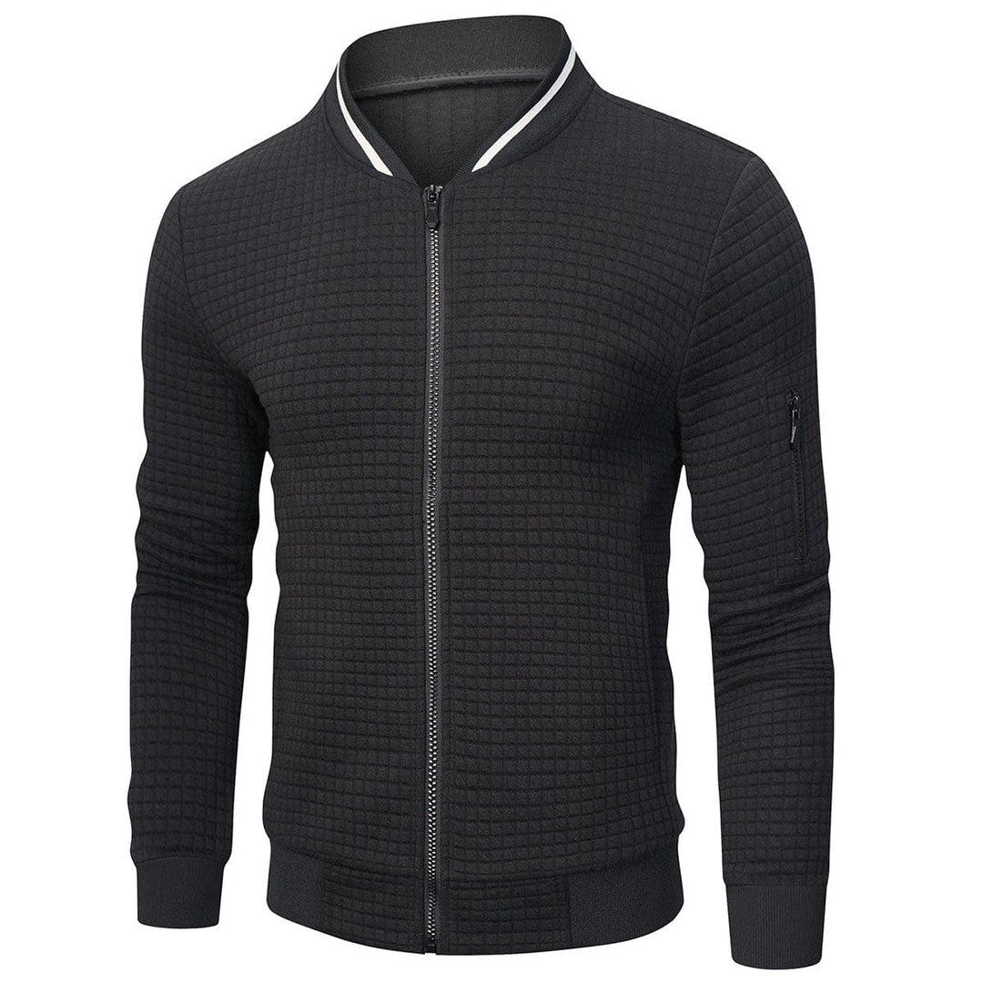 Kurtka Męska | Pikowana z zamkiem błyskawicznym i stójką - Arkadya Outlet - Jackets