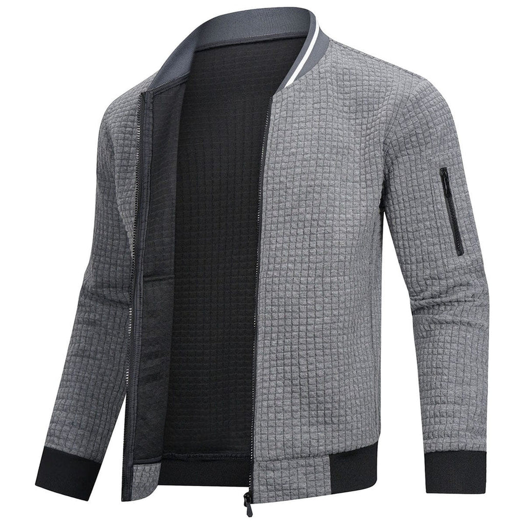 Kurtka Męska | Pikowana z zamkiem błyskawicznym i stójką - Arkadya Outlet - Jackets