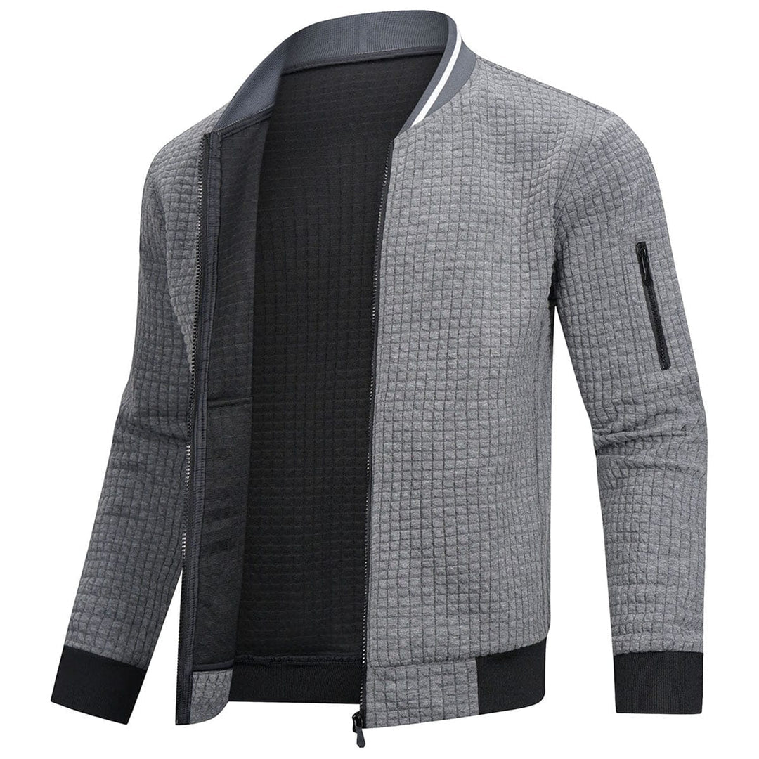 Kurtka Męska | Pikowana z zamkiem błyskawicznym i stójką - Arkadya Outlet - Jackets