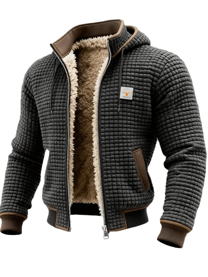 Kurtka Męska | Pikowana z zamkiem błyskawicznym i stójką - Arkadya Outlet - Jackets