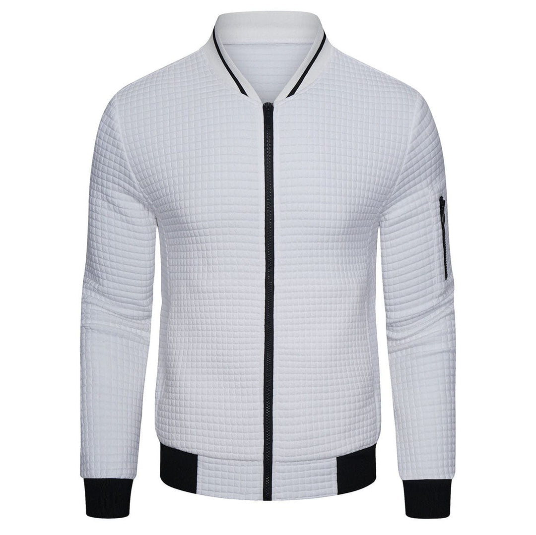 Kurtka Męska | Pikowana z zamkiem błyskawicznym i stójką - Arkadya Outlet - Jackets