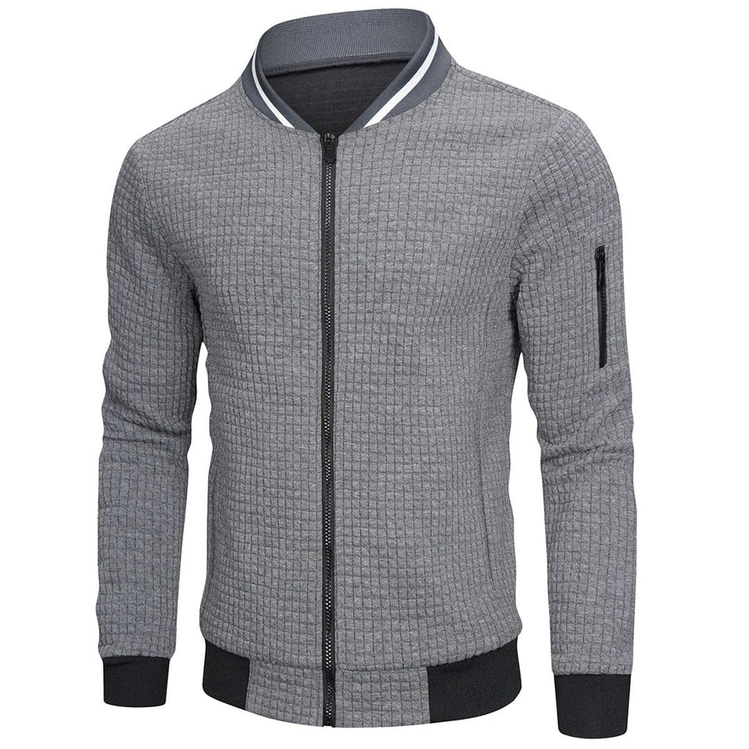 Kurtka Męska | Pikowana z zamkiem błyskawicznym i stójką - Arkadya Outlet - Jackets