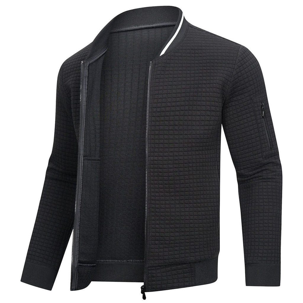 Kurtka Męska | Pikowana z zamkiem błyskawicznym i stójką - Arkadya Outlet - Jackets
