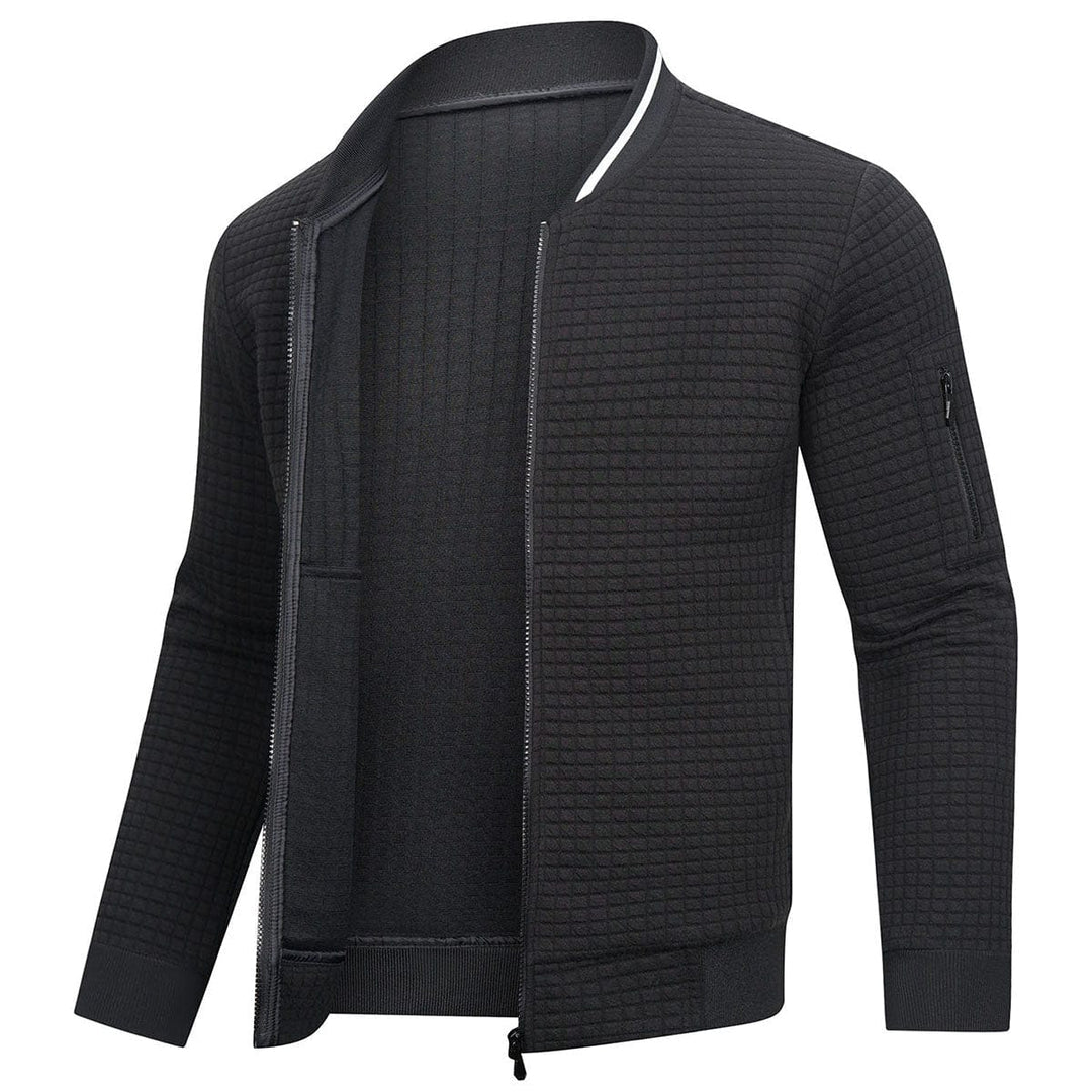 Kurtka Męska | Pikowana z zamkiem błyskawicznym i stójką - Arkadya Outlet - Jackets
