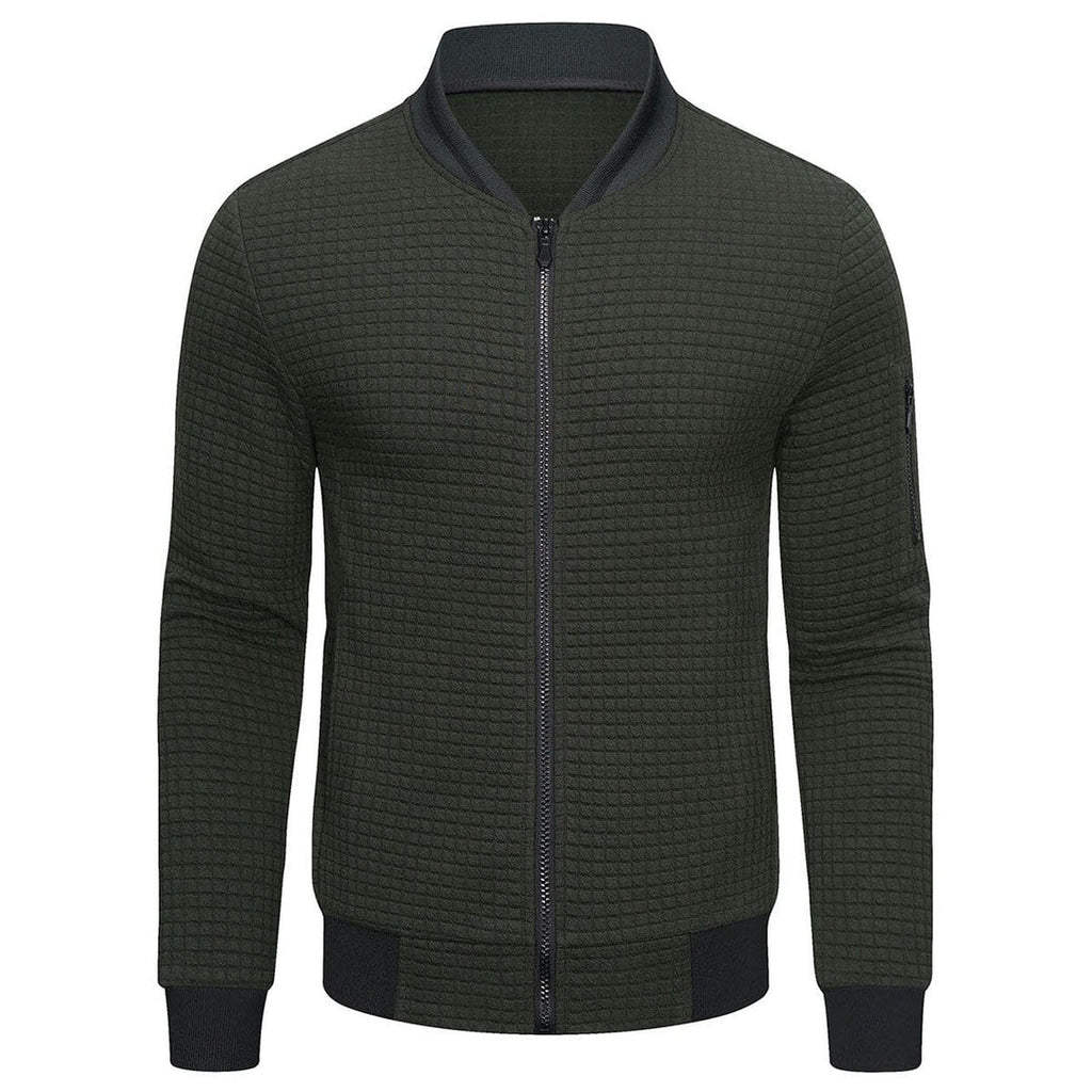 Kurtka Męska | Pikowana z zamkiem błyskawicznym i stójką - Arkadya Outlet - Jackets