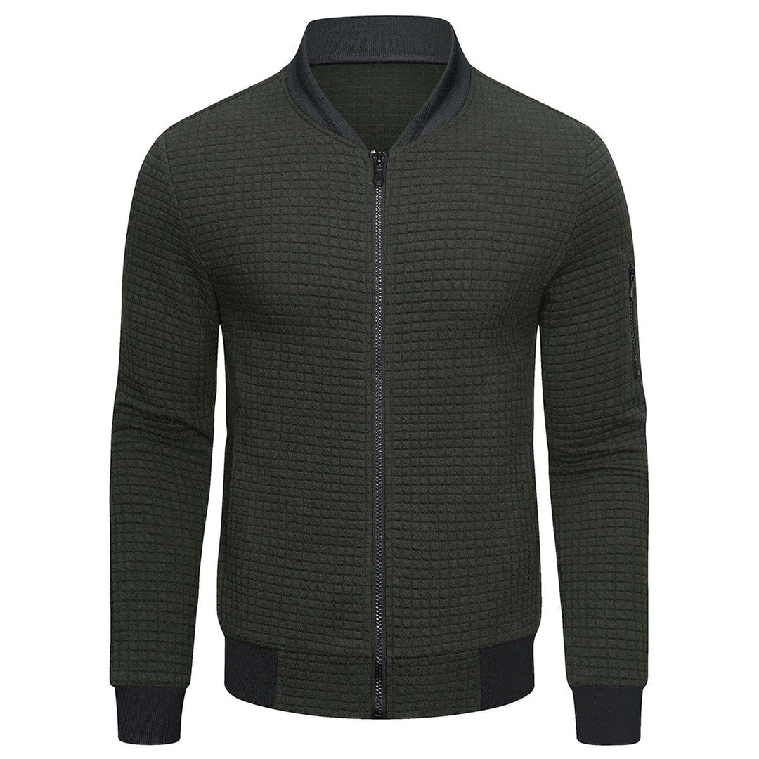 Kurtka Męska | Pikowana z zamkiem błyskawicznym i stójką - Arkadya Outlet - Jackets