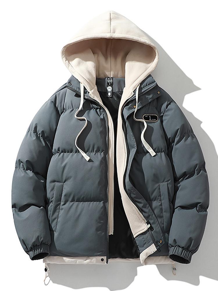 Kurtka Męska | Podwójny Kaptur i Zamek Błyskawiczny z Wiatrochronem - Arkadya Outlet - Jackets