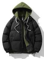 Kurtka Męska | Podwójny Kaptur i Zamek Błyskawiczny z Wiatrochronem - Arkadya Outlet - Jackets