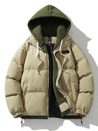 Kurtka Męska | Podwójny Kaptur i Zamek Błyskawiczny z Wiatrochronem - Arkadya Outlet - Jackets