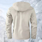 Kurtka Męska Przeciwdeszczowa | Kaptur i Regulowane Mankiety - Arkadya Outlet - Jackets