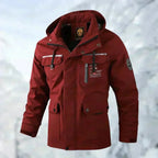 Kurtka Męska Przeciwdeszczowa | Kaptur i Regulowane Mankiety - Arkadya Outlet - Jackets