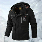 Kurtka Męska Przeciwdeszczowa | Kaptur i Regulowane Mankiety - Arkadya Outlet - Jackets
