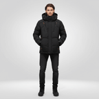 Kurtka Męska Puchowa | Luźny Krój i Zamek na Całej Długości - Arkadya Outlet - Jackets