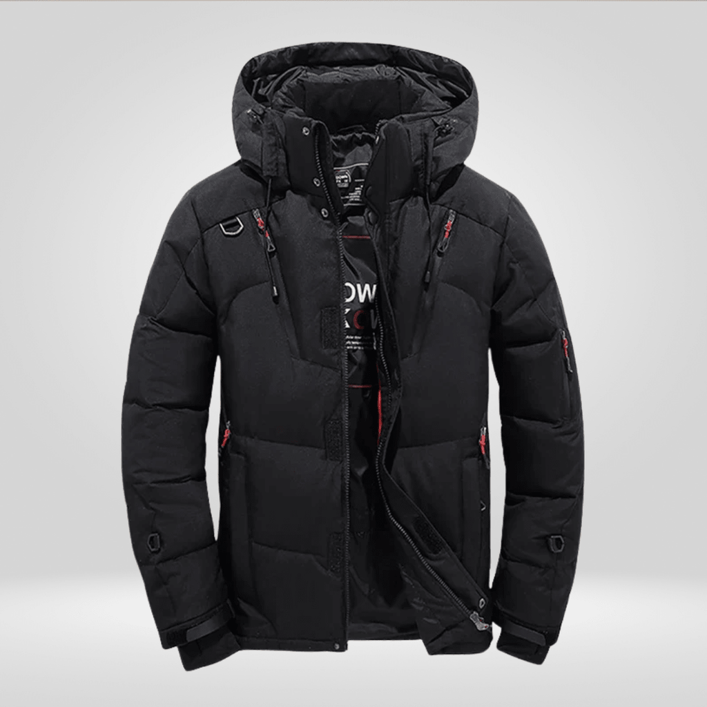 Kurtka Męska Puchowa | Luźny Krój i Zamek na Całej Długości - Arkadya Outlet - Jackets