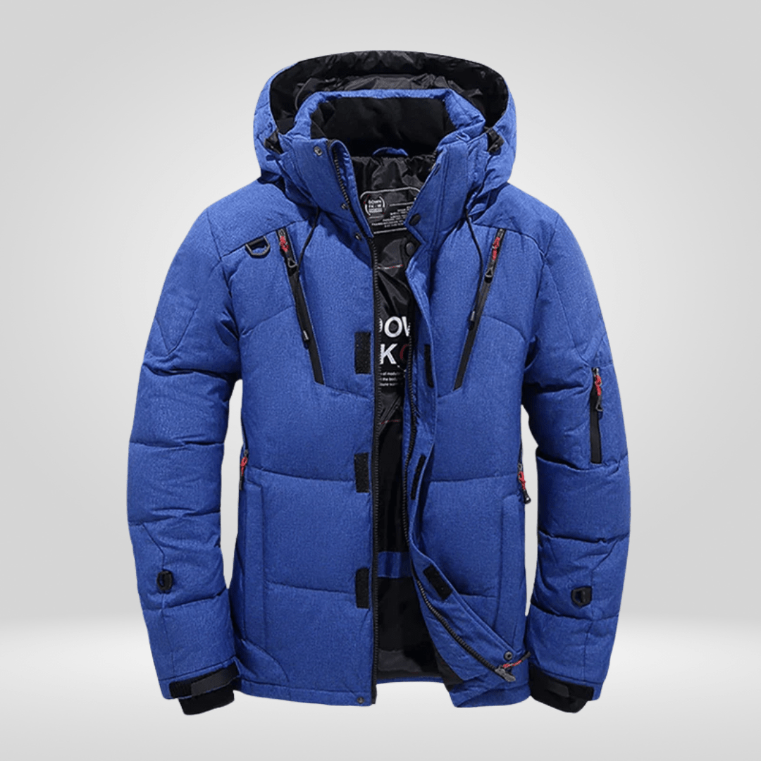 Kurtka Męska Puchowa | Luźny Krój i Zamek na Całej Długości - Arkadya Outlet - Jackets