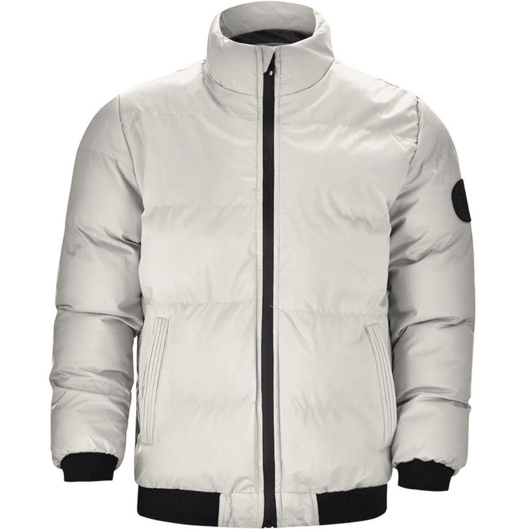 Kurtka Męska | Puchowa z Suwakiem na Całej Długości - Arkadya Outlet - Jackets