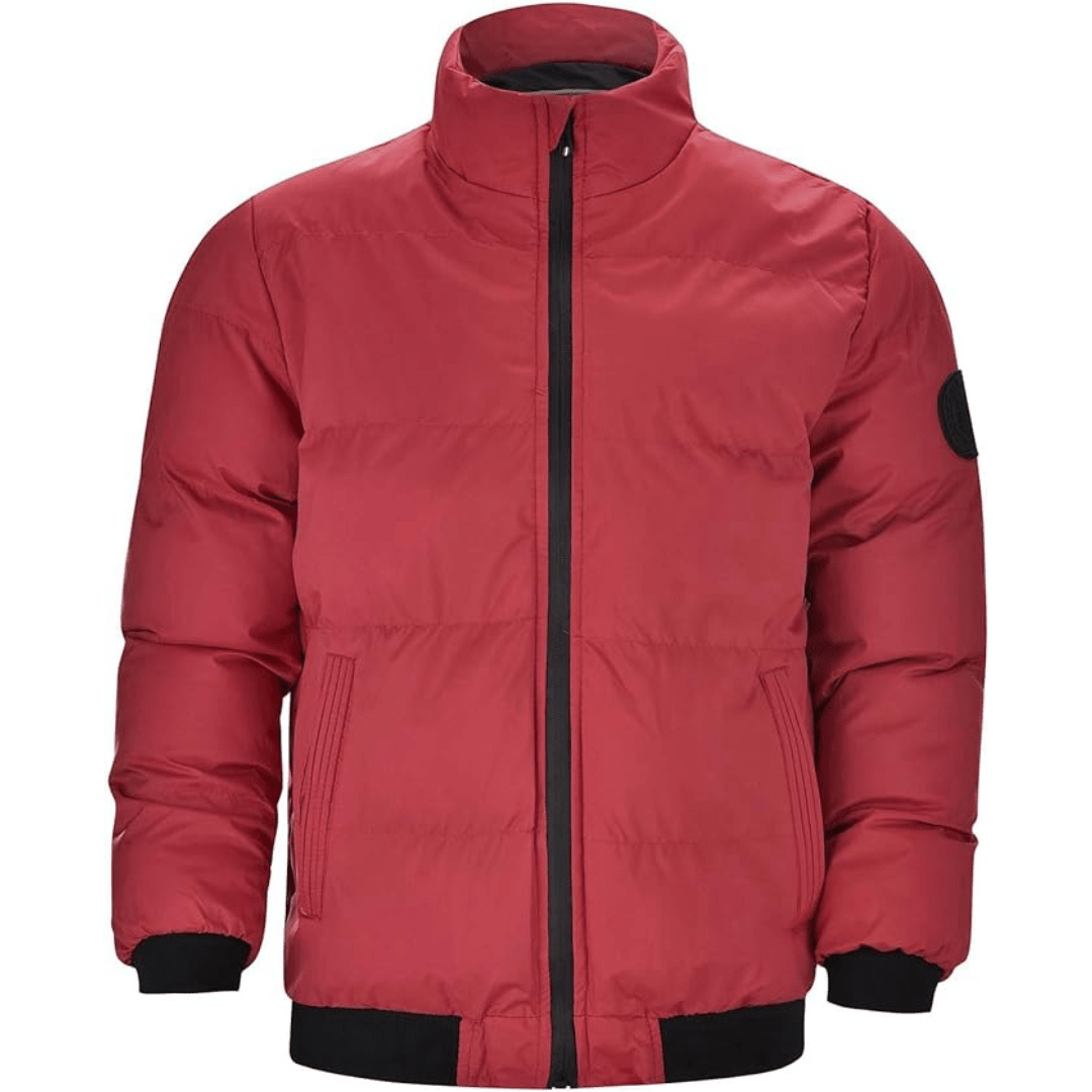 Kurtka Męska | Puchowa z Suwakiem na Całej Długości - Arkadya Outlet - Jackets