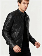 Kurtka Męska | Regularny krój z podszewką i regulowanymi mankietami - Arkadya Outlet - Jackets