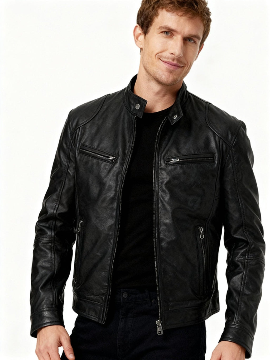Kurtka Męska | Regularny krój z podszewką i regulowanymi mankietami - Arkadya Outlet - Jackets