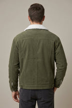 Kurtka Męska | Regularny krój z podszewką sherpa i zatrzaskami - Arkadya Outlet - Jackets