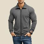 Kurtka Męska | Regularny Krój z Zamkiem i Kieszeniami Skośnymi - Arkadya Outlet - Jackets