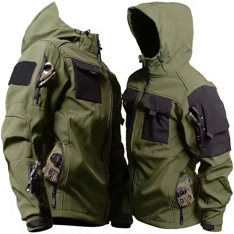 Kurtka Męska Softshell | Pełny zamek i kaptur z regulacją - Arkadya Outlet - Jackets