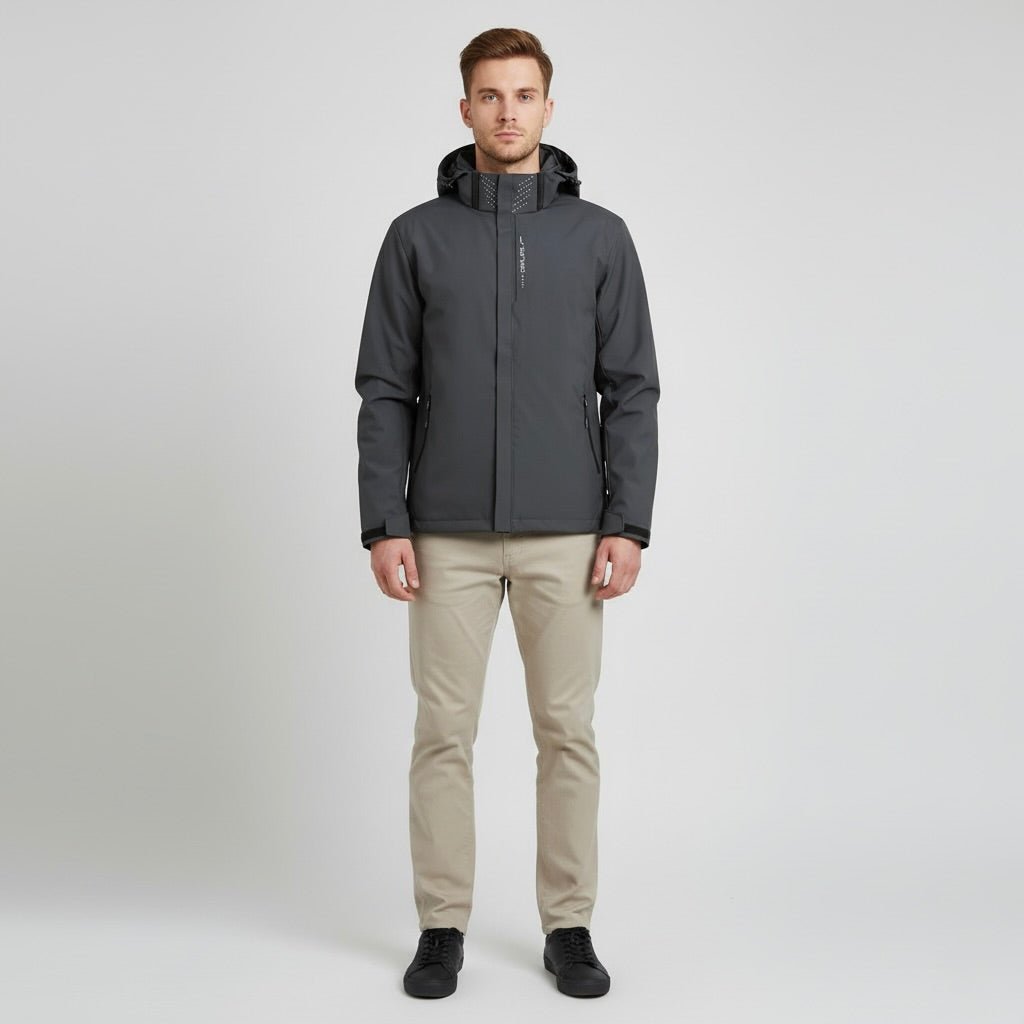 Kurtka Męska Softshell | Pełny zamek i ochrona przed wiatrem - Arkadya Outlet - Jackets