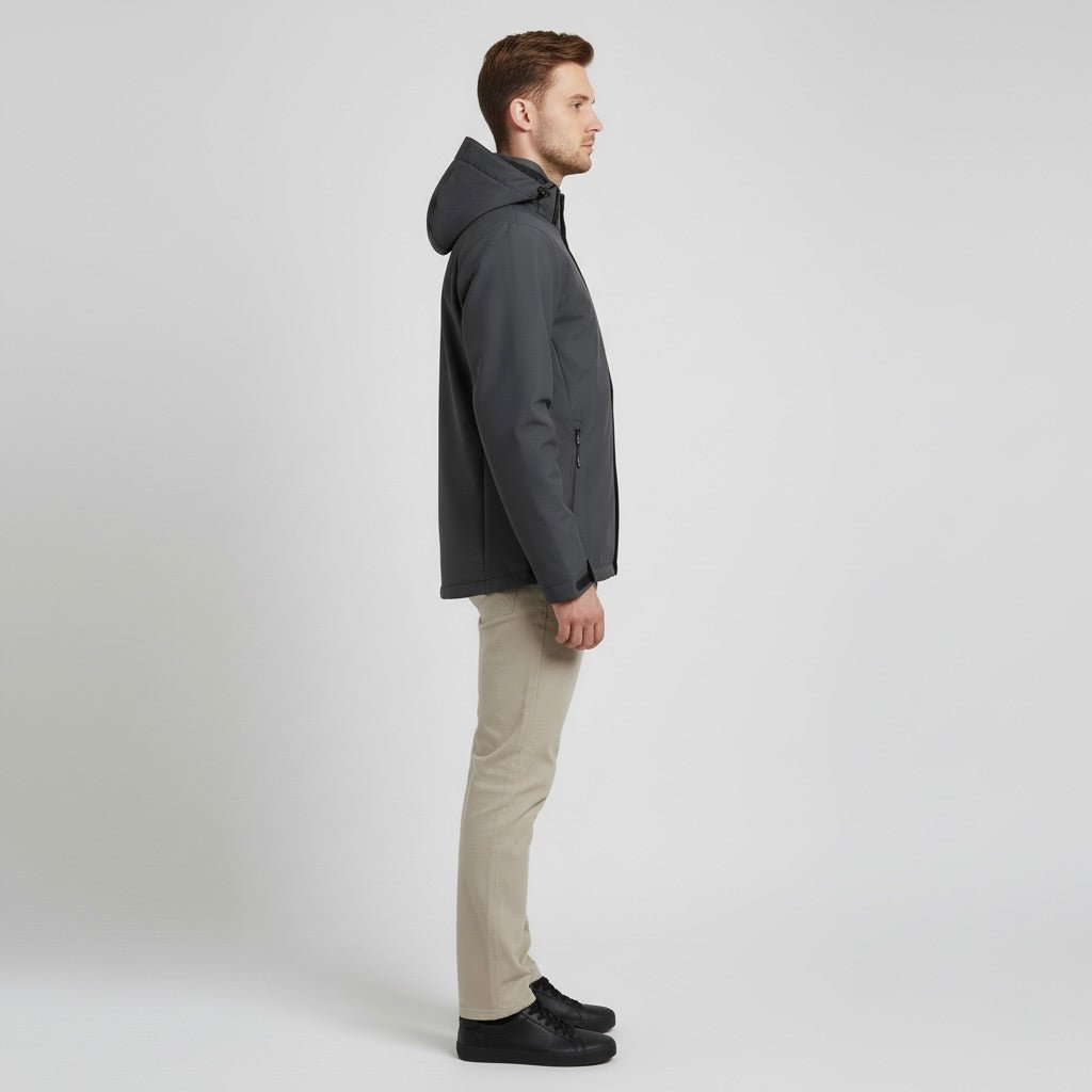 Kurtka Męska Softshell | Pełny zamek i ochrona przed wiatrem - Arkadya Outlet - Jackets