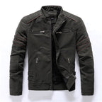 Kurtka Męska Wiatrówka | Zamek Pełny i Stójka przy Szyi - Arkadya Outlet - Jackets