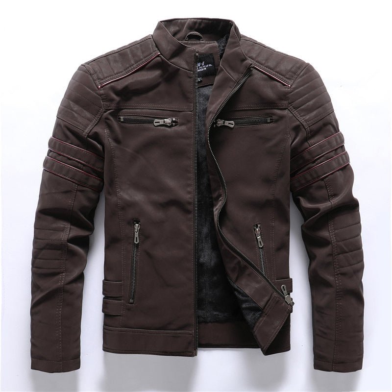 Kurtka Męska Wiatrówka | Zamek Pełny i Stójka przy Szyi - Arkadya Outlet - Jackets