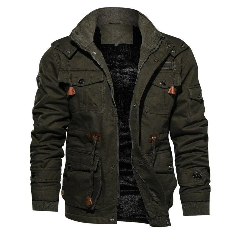 Kurtka Męska | Wiele Kieszeni i Zamek Błyskawiczny z Podszewką - Arkadya Outlet - Jackets