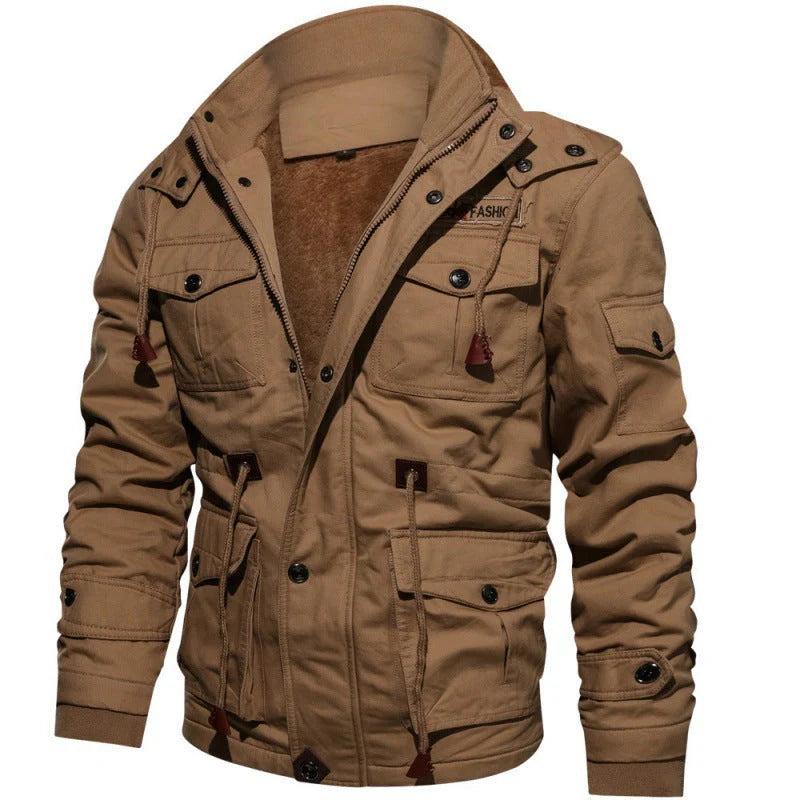 Kurtka Męska | Wiele Kieszeni i Zamek Błyskawiczny z Podszewką - Arkadya Outlet - Jackets