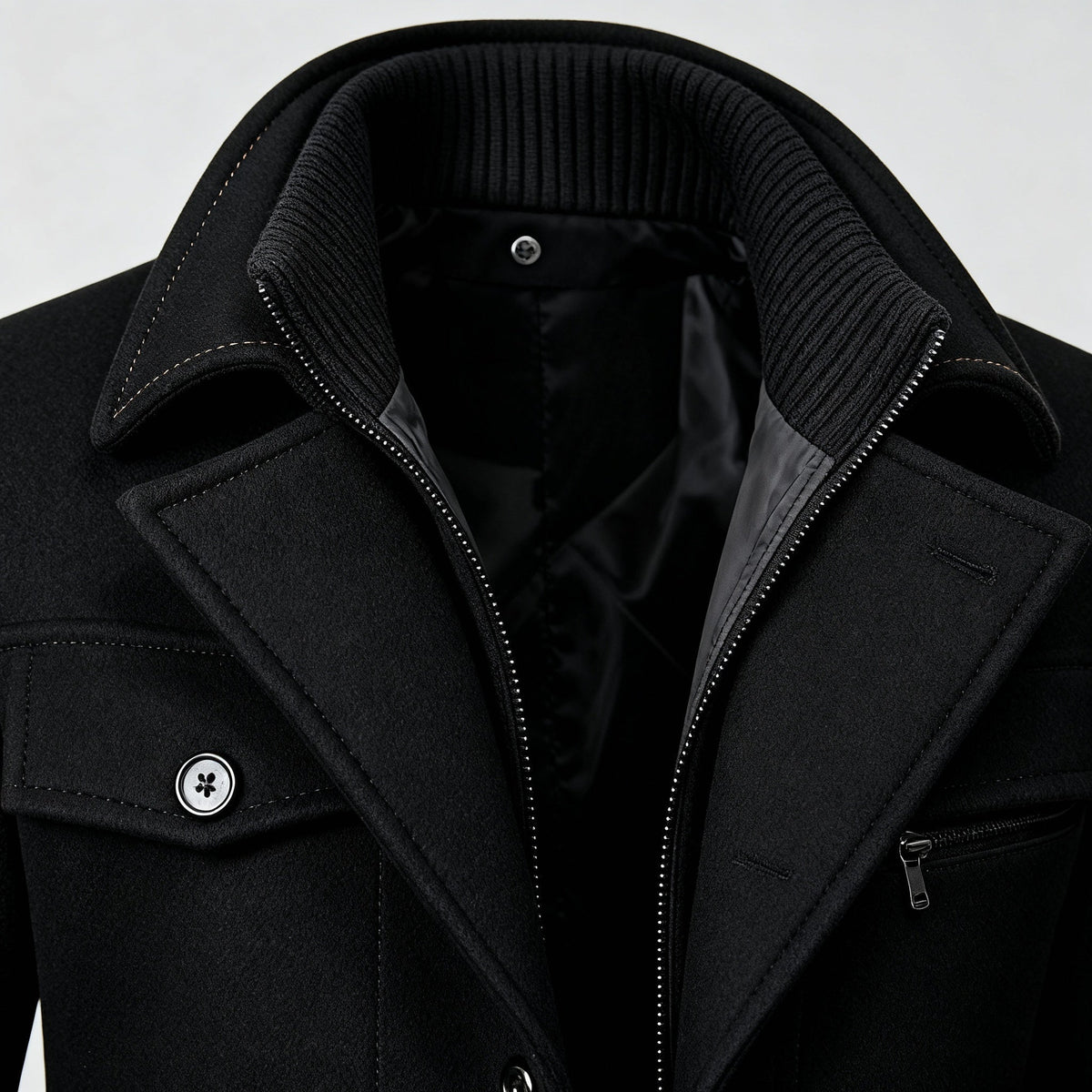 Kurtka Męska | Wodoodporna z Klasycznym Kołnierzem na Zimę - Arkadya Outlet - Jackets